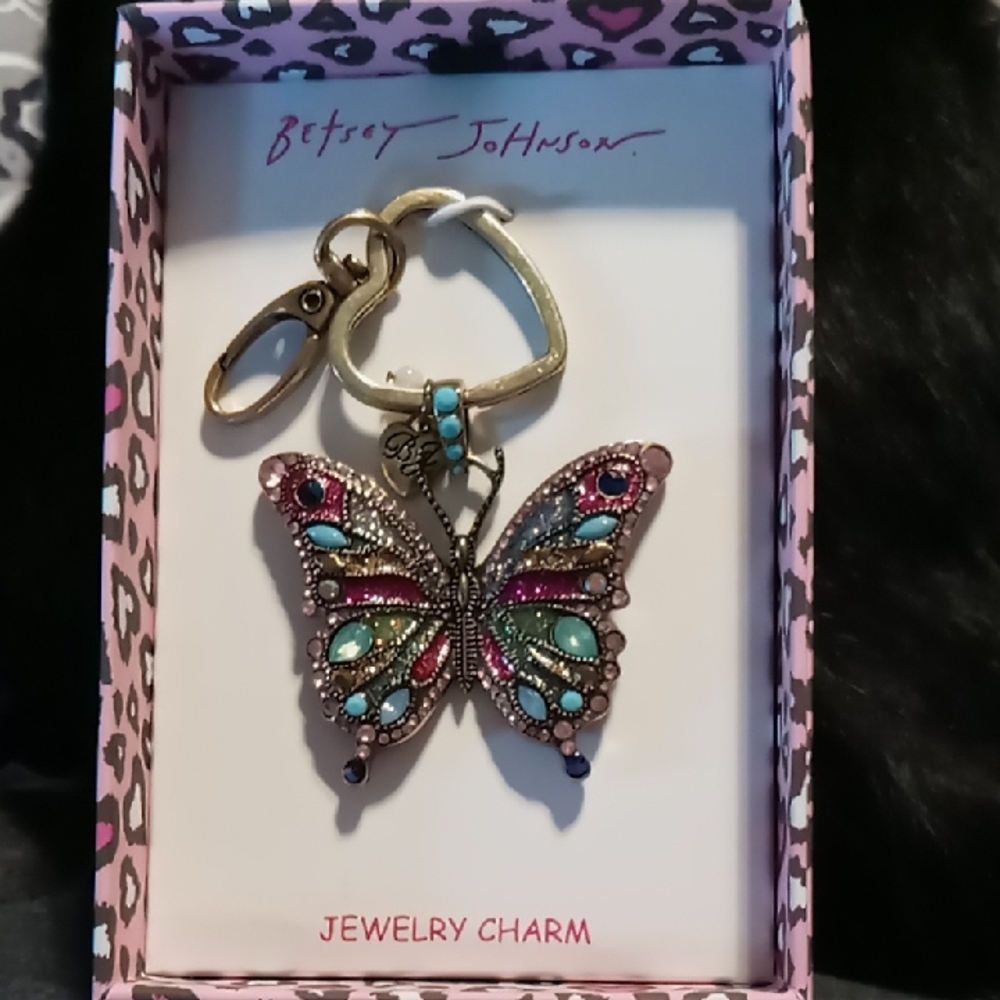 Betsey Johnson Multicolor Butterfly Jewelry Charm